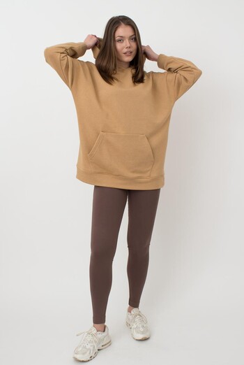 Жіночий худі оверсайз з бавовни Street Style 4414/160 Giulia (mustard)