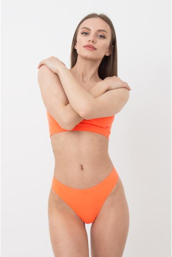 Жіночі безшовні труси стринги String briefs color Giulia (orange neon)