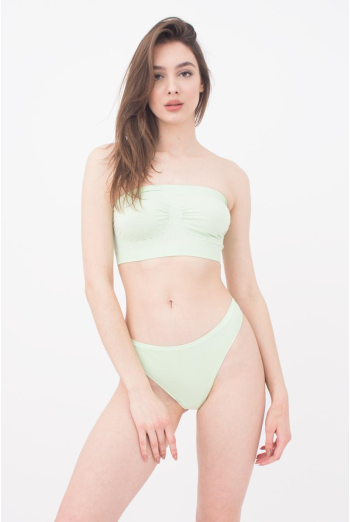Жіночі безшовні труси стринги String briefs color Giulia (green ash)