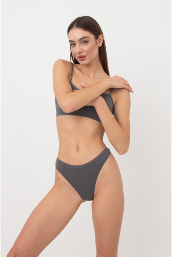 Женские бесшовные трусы стринги String briefs color Giulia (poppy seed), серый Женские бесшовные трусы стринги String briefs color Giulia (poppy seed), серый