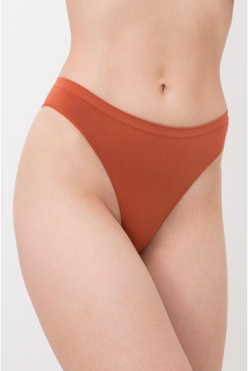 Жіночі безшовні труси стринги String briefs color Giulia (burnt sienna), помаранчевий