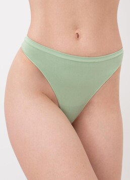 Женские бесшовные трусы стринги String briefs color Giulia (kohlrabi), зеленый