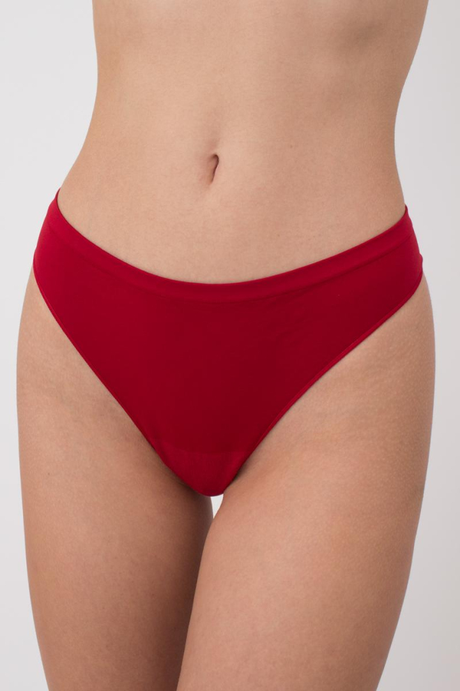 Женские бесшовные трусы стринги String briefs color Giulia (winery), бордовый