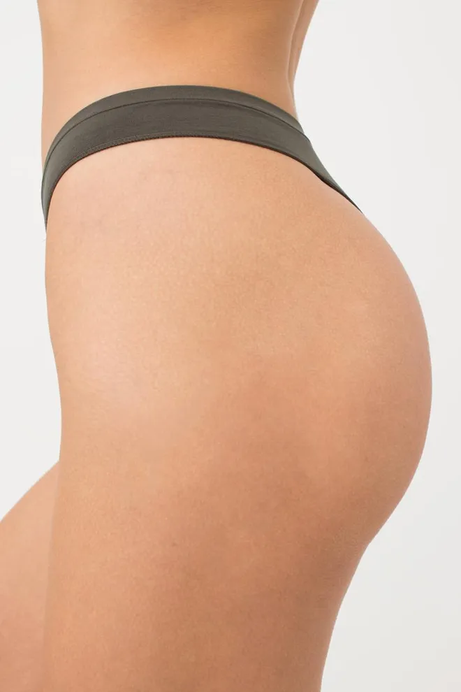 Жіночі безшовні труси стрінги STRING BRIEFS COLOR Giulia (khaki), зелений