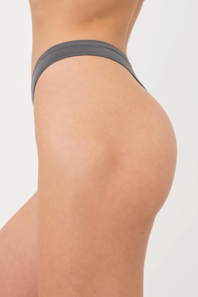 Женские бесшовные трусы стринги String briefs color Giulia (poppy seed), серый