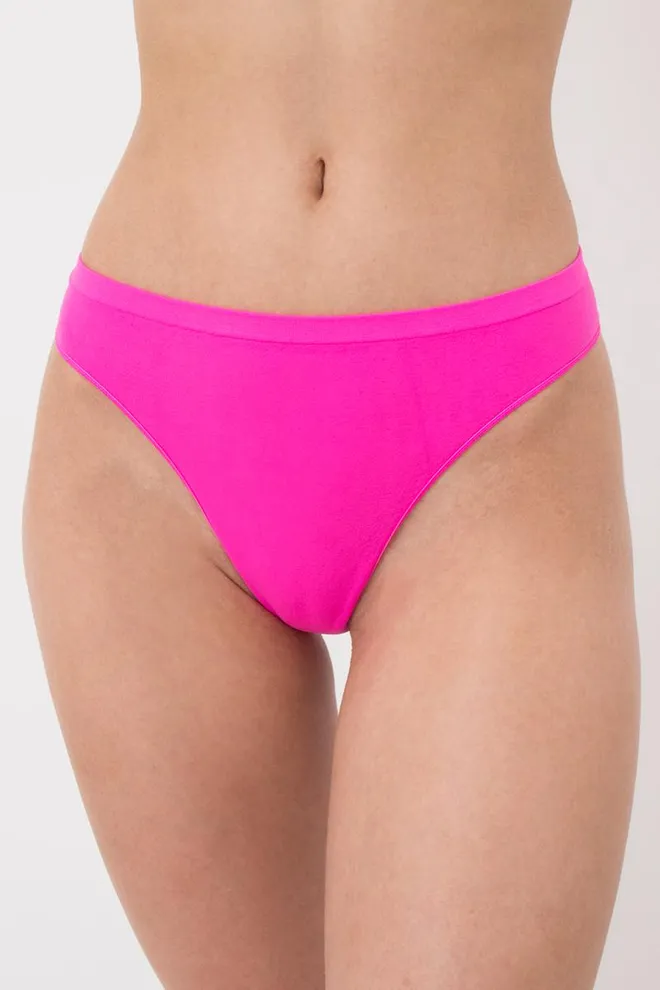 Жіночі безшовні труси стринги String briefs color Giulia (pink neon)