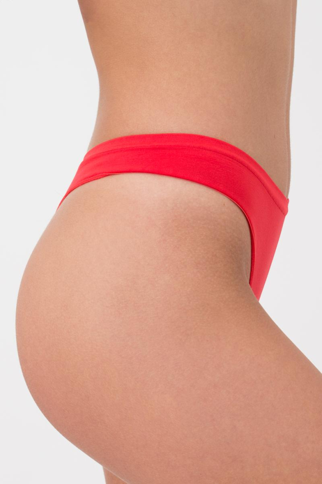 Жіночі безшовні труси стринги String briefs color Giulia (poinciana), червоний
