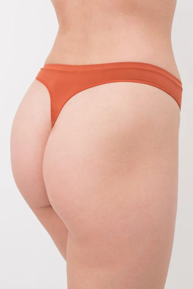 Жіночі безшовні труси стринги String briefs color Giulia (burnt sienna), помаранчевий