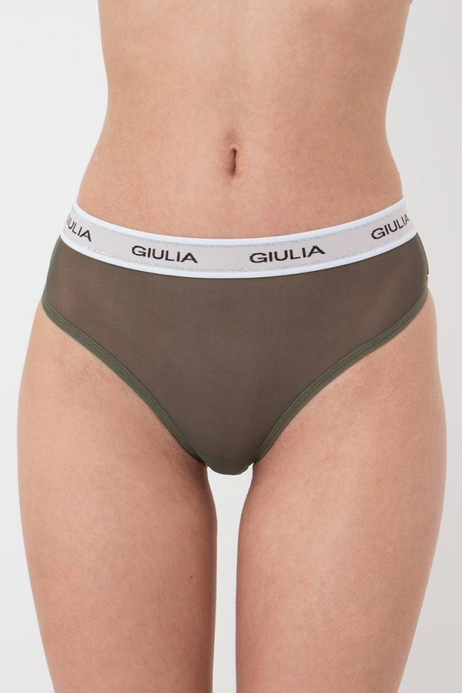 Жіночі труси стрінги у сітку на резинці String Briefs Net 2101/40 Giulia (khaki)