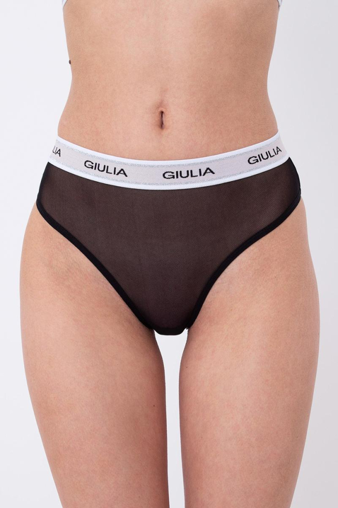 Жіночі труси стрінги у сітку на резинці String Briefs Net 2101/40 Giulia (black)
