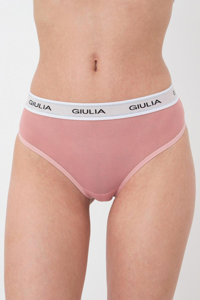 Жіночі труси стрінги у сітку на резинці String Briefs Net 2101/40 Giulia (powder)