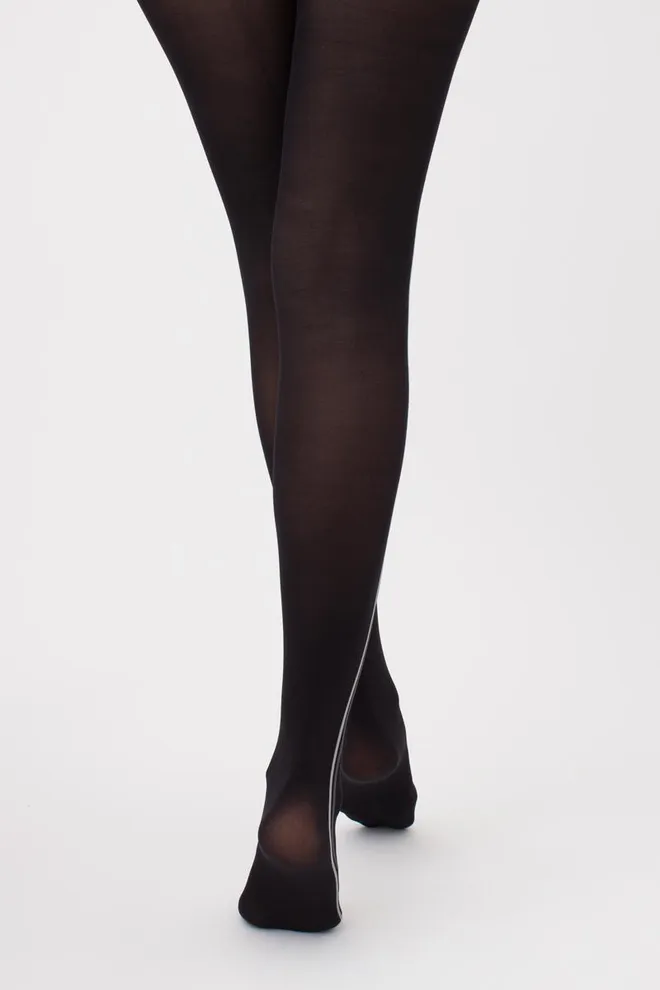 Колготки з вертикальними смугами Stripe 70 den model 2 Giulia (nero/grey)