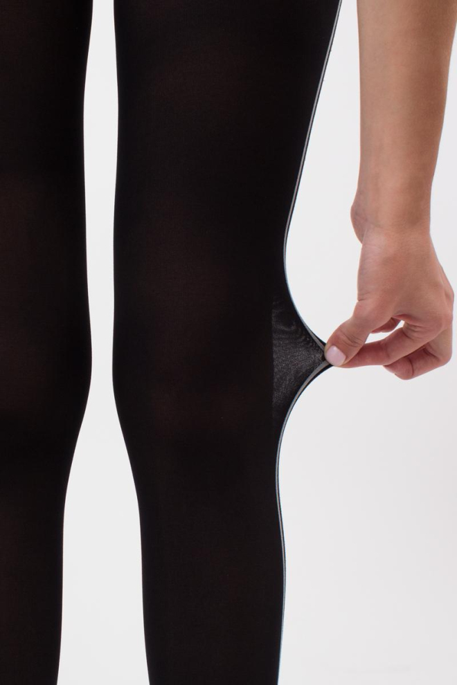 Колготки з вертикальними смугами Stripe 70 den model 2 Giulia (nero/grey)
