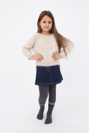 Дитячі колготки з малюнком Super girl D091 Giulia (dark grey melange)