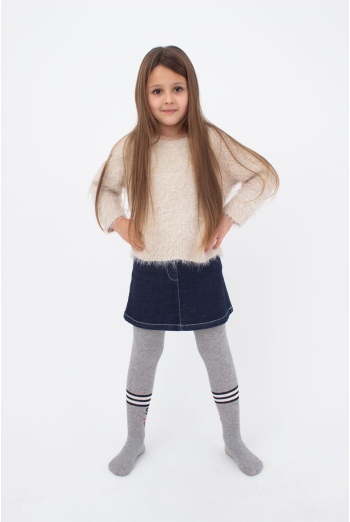 Дитячі колготки з малюнком Super girl D091 Giulia (light grey melange)