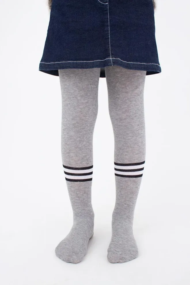 Подростковые колготки с рисунком Super girl D091 teen girl Giulia (light grey melange)