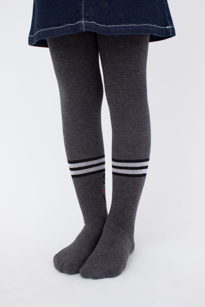 Дитячі колготки з малюнком Super girl D091 Giulia (dark grey melange)