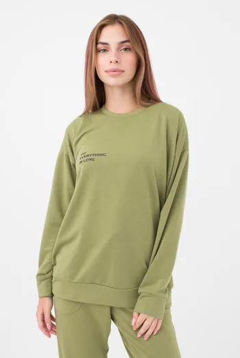 Женский свитшот с принтом Sweatshirt sport 4408/010 Giulia (khaki)