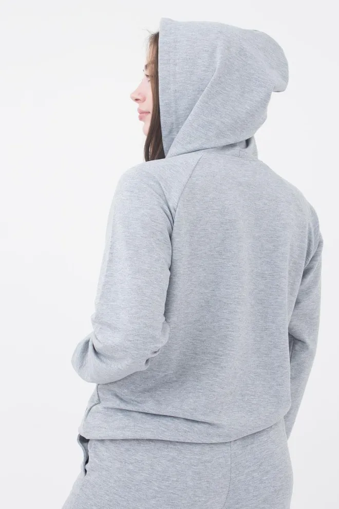 Свитшот с капюшоном женский Sweatshirt sport 4409/010 Giulia (light grey melange)