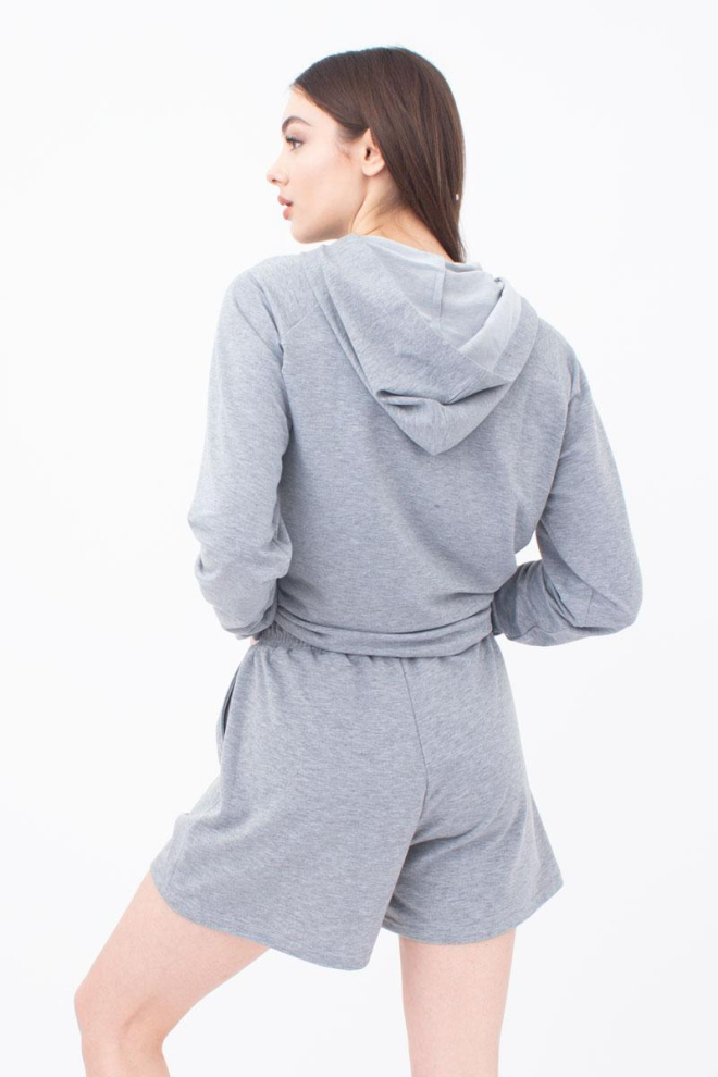 Світшот з капюшоном жіночий Sweatshirt sport 4409/010 Giulia (grey melange)