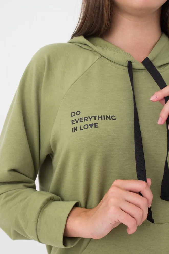 Свитшот с капюшоном женский Sweatshirt sport 4409/010 Giulia (khaki)