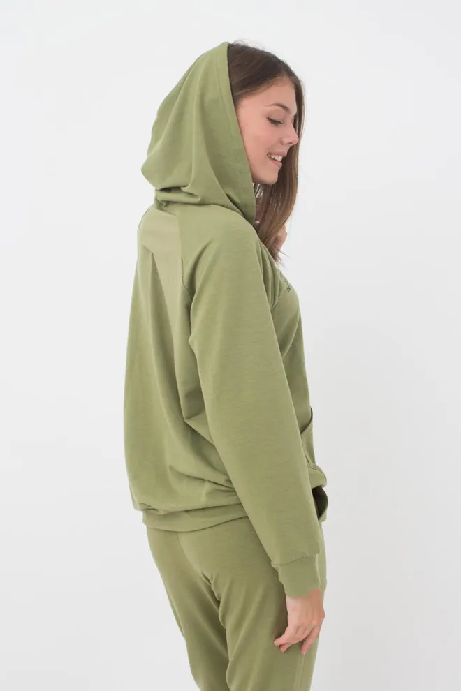 Свитшот с капюшоном женский Sweatshirt sport 4409/010 Giulia (khaki)