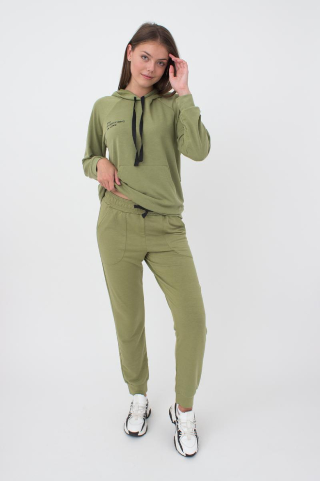 Світшот з капюшоном жіночий Sweatshirt sport 4409/010 Giulia (khaki)