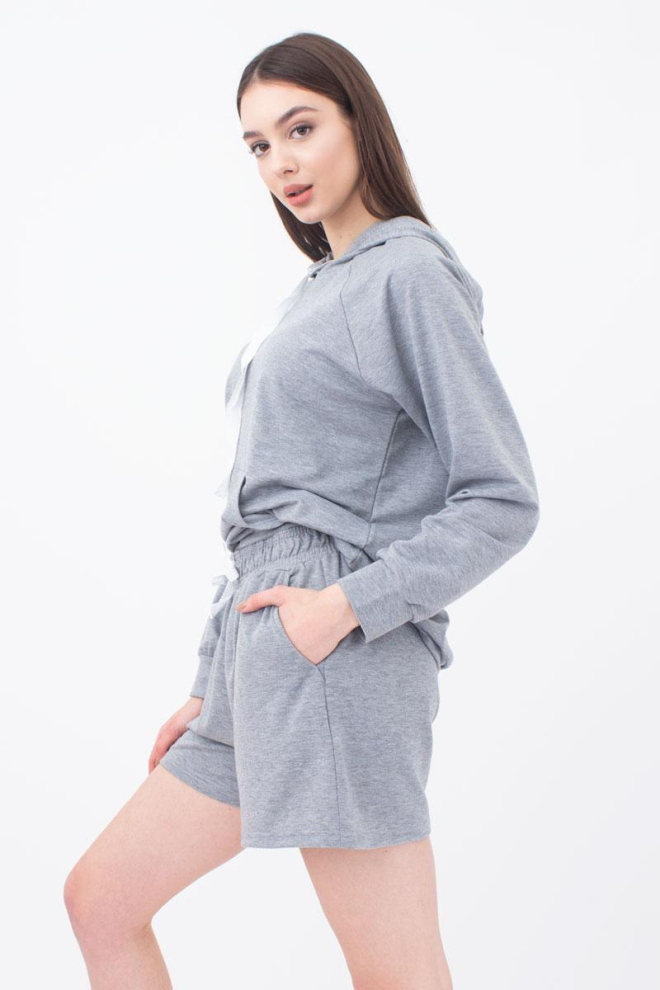 Світшот з капюшоном жіночий Sweatshirt sport 4409/010 Giulia (grey melange)