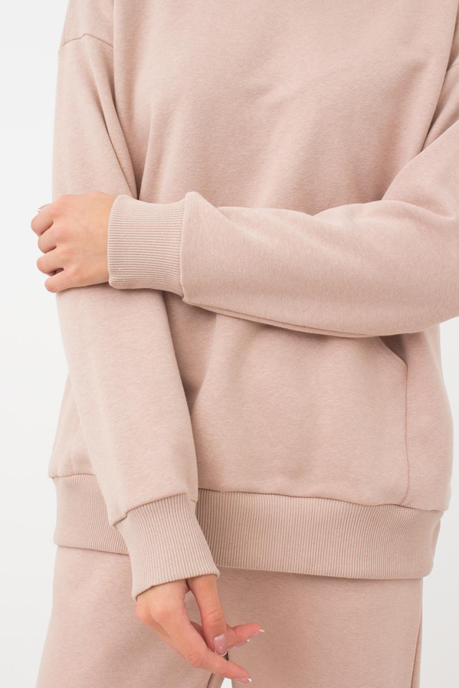Жіночий худі з бавовни Sweatshirt sport 4409/160 Giulia (mokko)