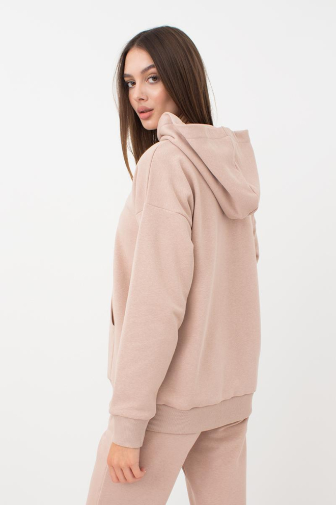 Жіночий худі з бавовни Sweatshirt sport 4409/160 Giulia (mokko)