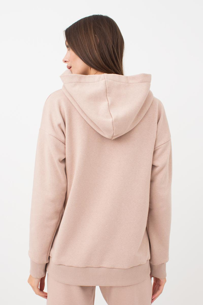 Жіночий худі з бавовни Sweatshirt sport 4409/160 Giulia (mokko)