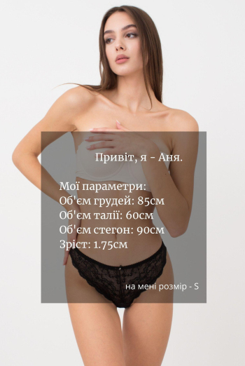 Мереживні трусики бразиліана Sara 2206/32 Giulia (black)