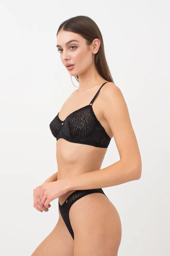 Кружевной бюстгальтер на косточках Sherry 1610/04 Giulia (black)