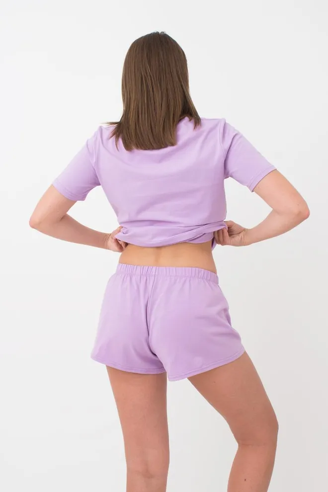 Женские хлопковые шорты SPRING FLOWERS 4207/010 Giulia (lilac), фиолетовый