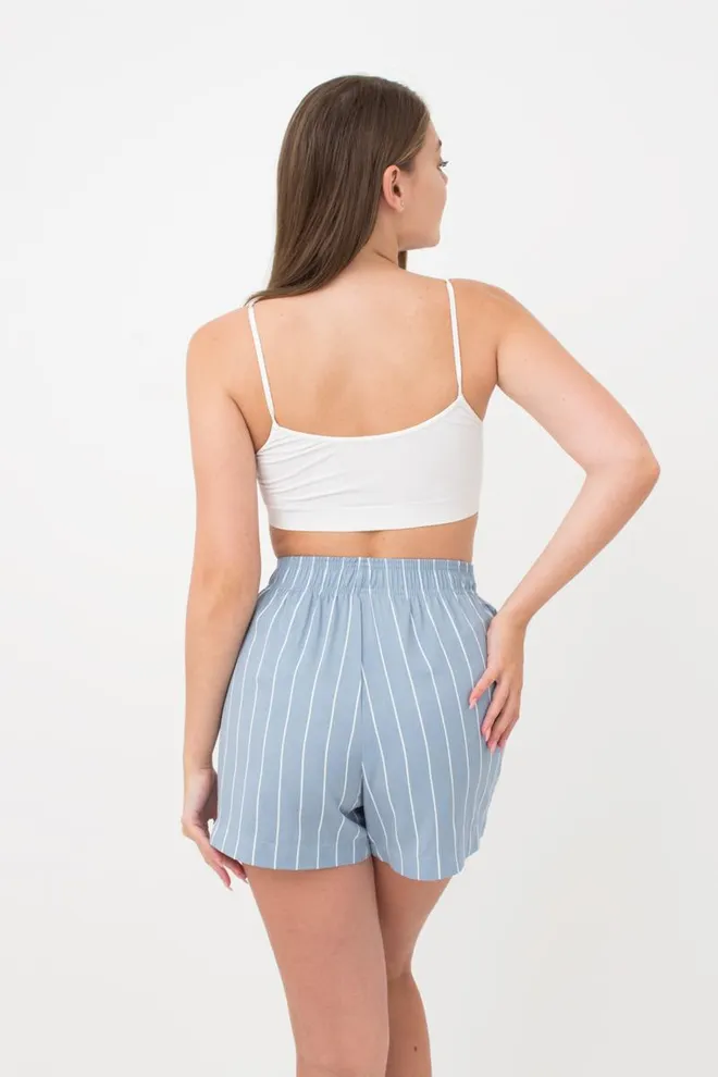 Женские хлопковые шорты Spring flowers 4212/040 Giulia (blue/stripe)