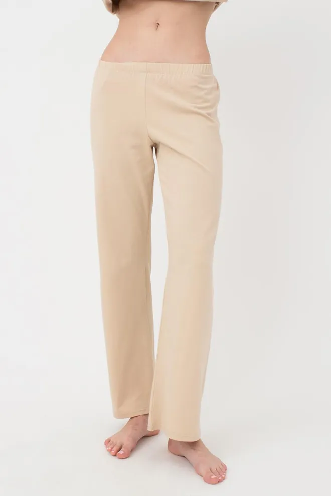 Жіночі бавовняні штани Spring flowers 4315/010 Giulia (beige)