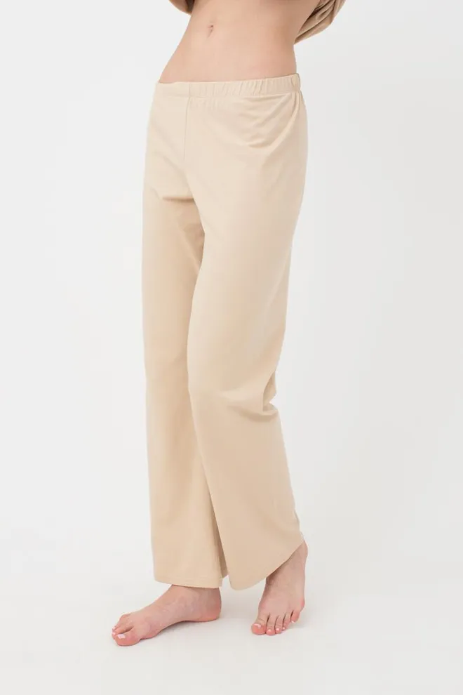 Жіночі бавовняні штани Spring flowers 4315/010 Giulia (beige)