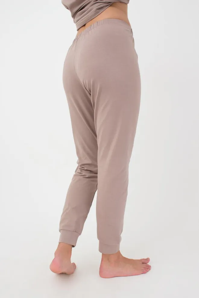 Жіночі бавовняні штани Spring flowers 4316/010 Giulia (mokko)