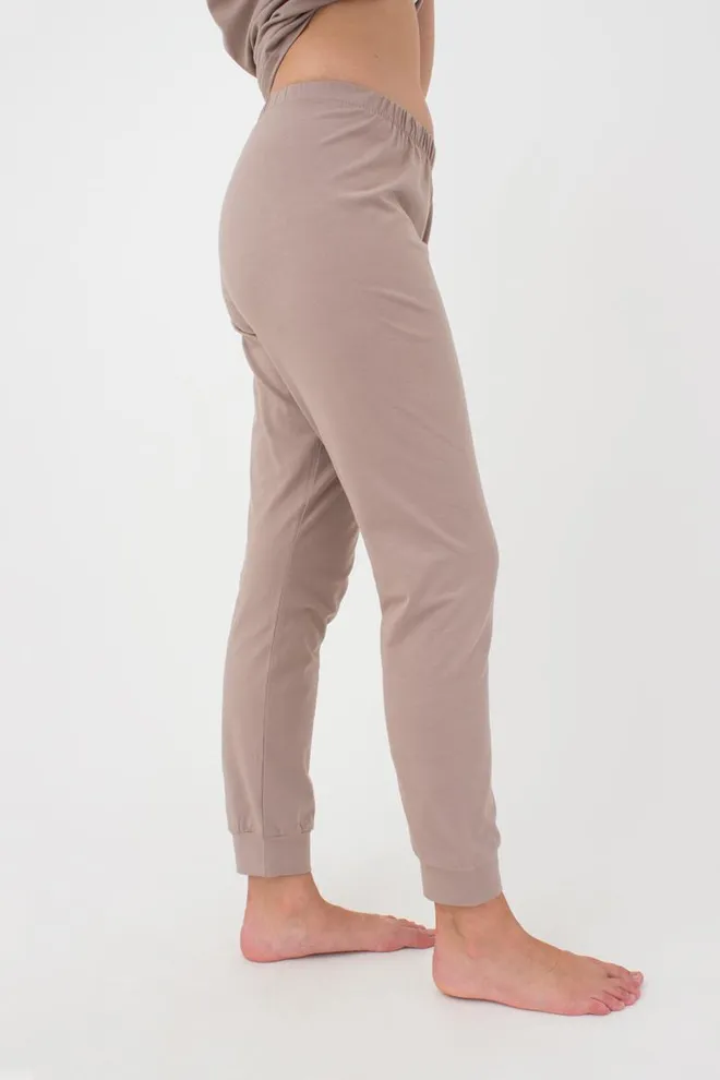 Жіночі бавовняні штани Spring flowers 4316/010 Giulia (mokko)