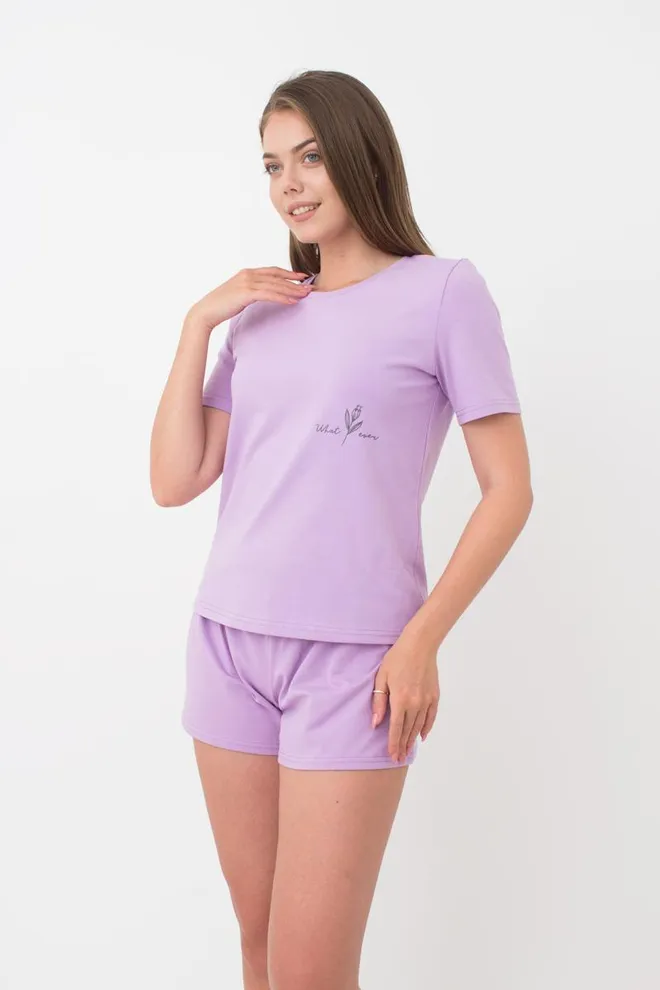 Жіноча футболка з принтом Spring flowers 4802/010 Giulia (lilac)