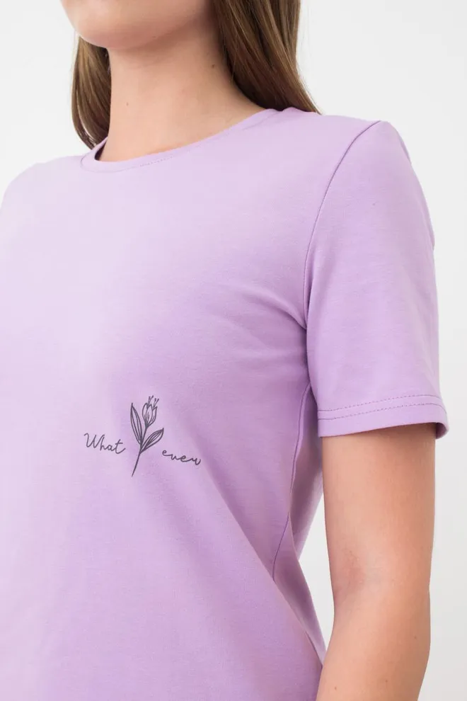 Жіноча футболка з принтом Spring flowers 4802/010 Giulia (lilac)