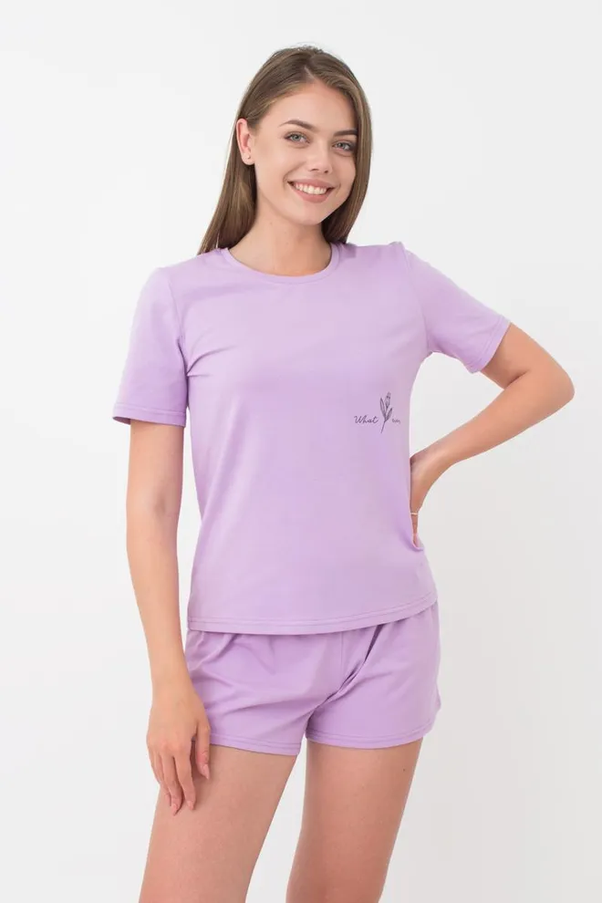 Жіноча футболка з принтом Spring flowers 4802/010 Giulia (lilac)