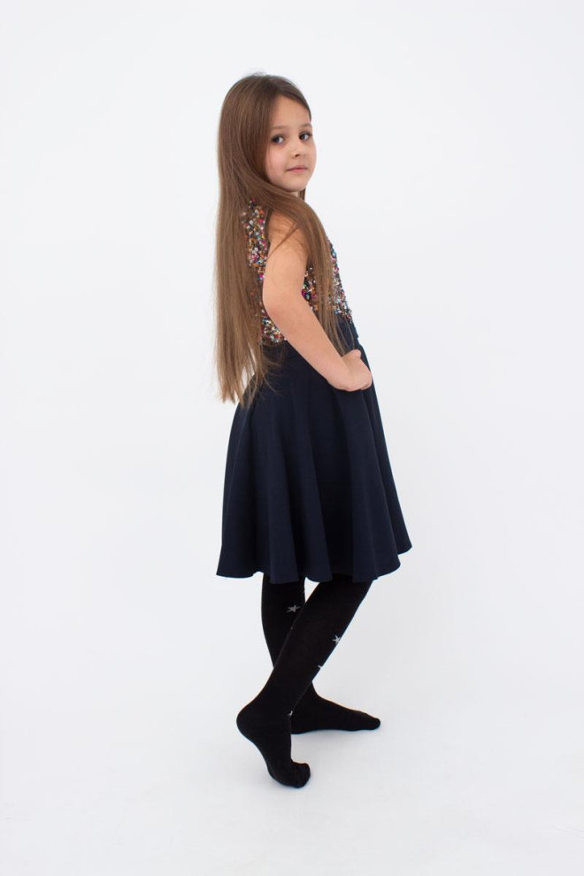 Підліткові колготки з зірками Stars D095 teen girl Giulia (black)