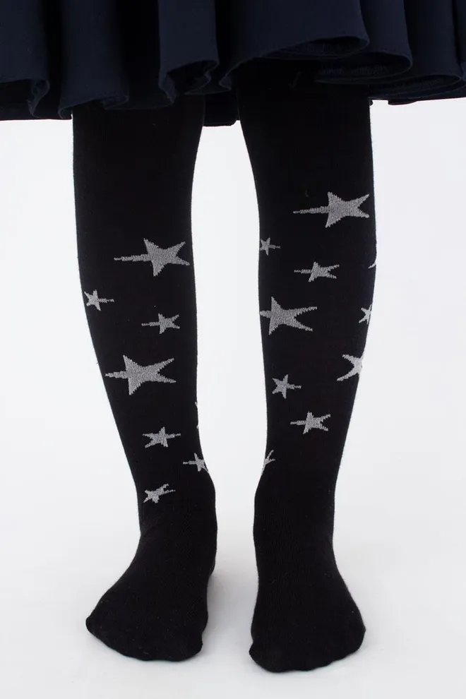 Подростковые колготки со звездами Stars D095 teen girl Giulia (black)