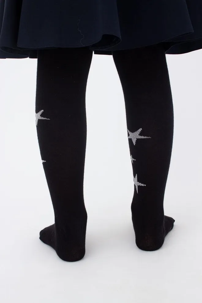 Подростковые колготки со звездами Stars D095 teen girl Giulia (black)