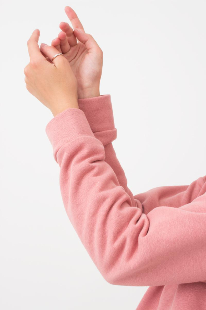 Жіночий світшот з бавовни SWEATSHIRT SPORT 4408/160 Giulia (french rose), рожевий