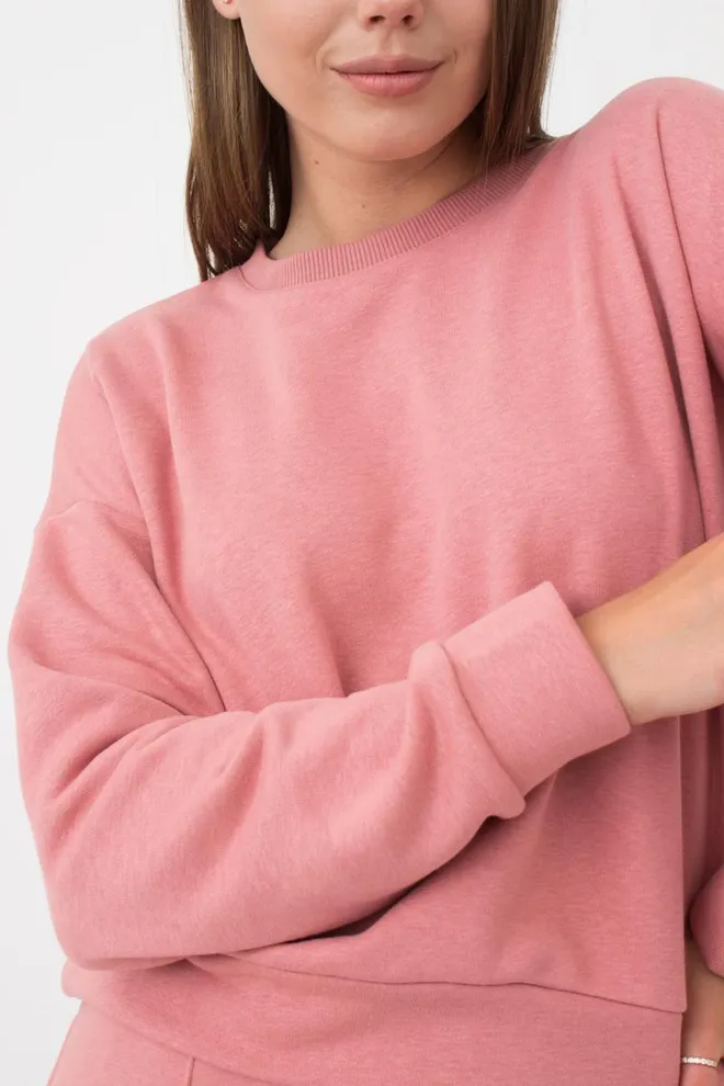 Женский свитшот из хлопка SWEATSHIRT SPORT 4408/160 Giulia (french rose), розовый