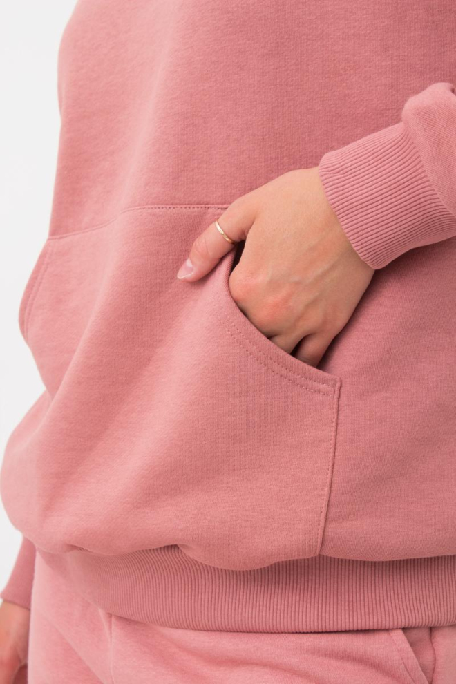 Жіночий худі з бавовни Sweatshirt sport 4409/160 Giulia (french rose)