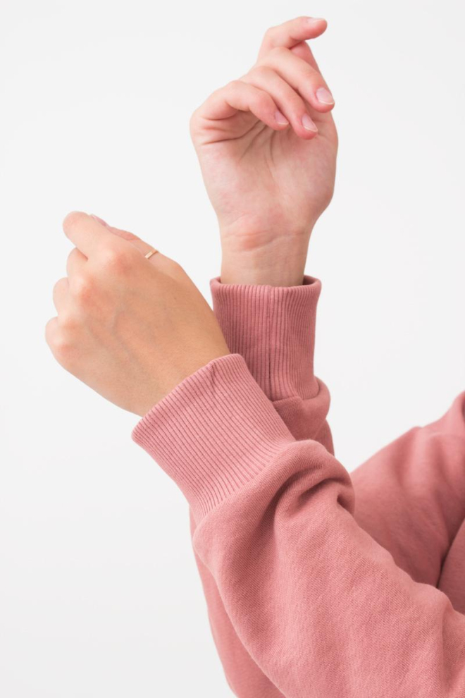 Жіночий худі з бавовни Sweatshirt sport 4409/160 Giulia (french rose)