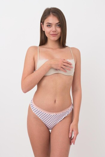 Жіночі труси стрінги Sweet cotton 2102/60 Giulia (lilac grid)
